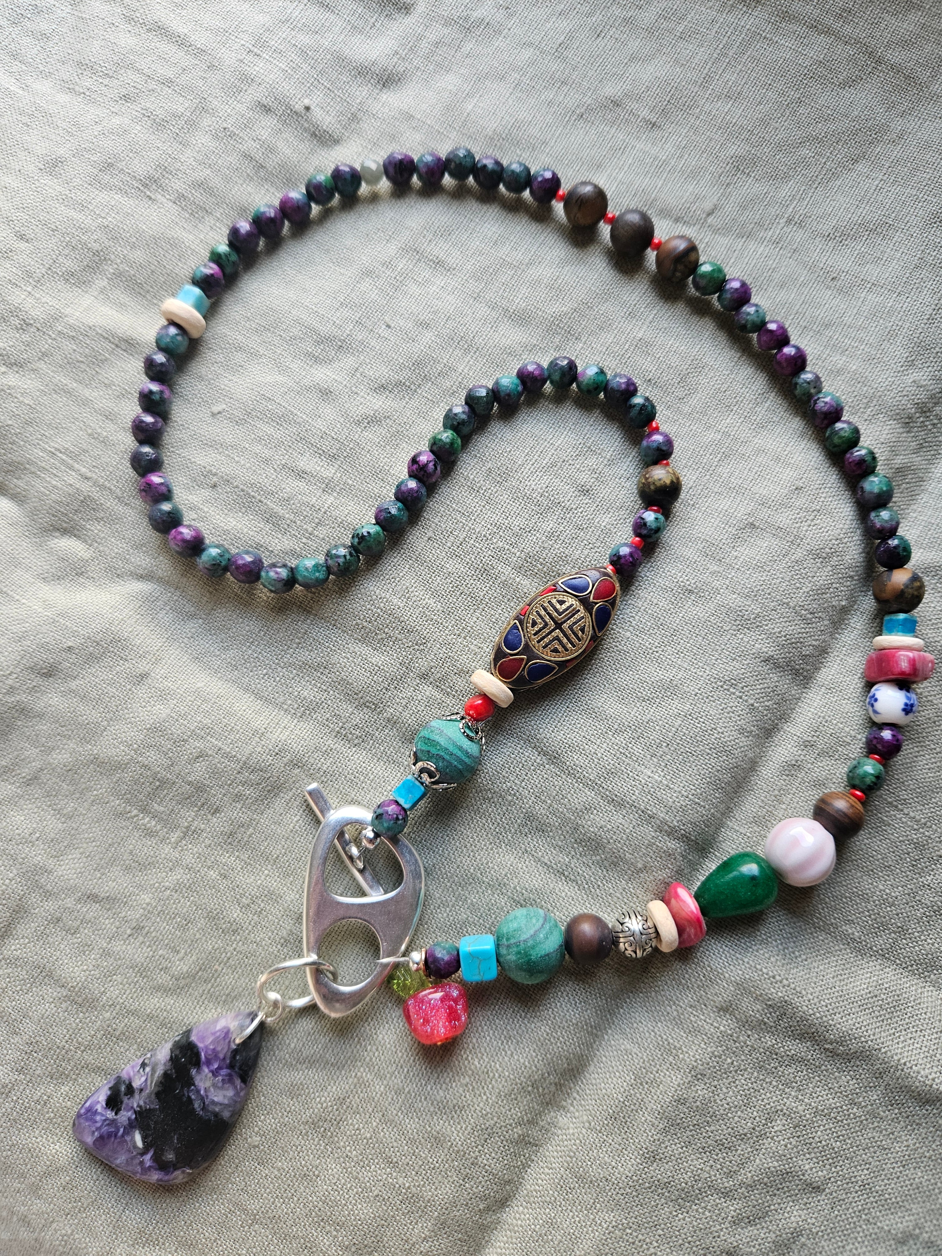 Jade and mix of semi-precious stones