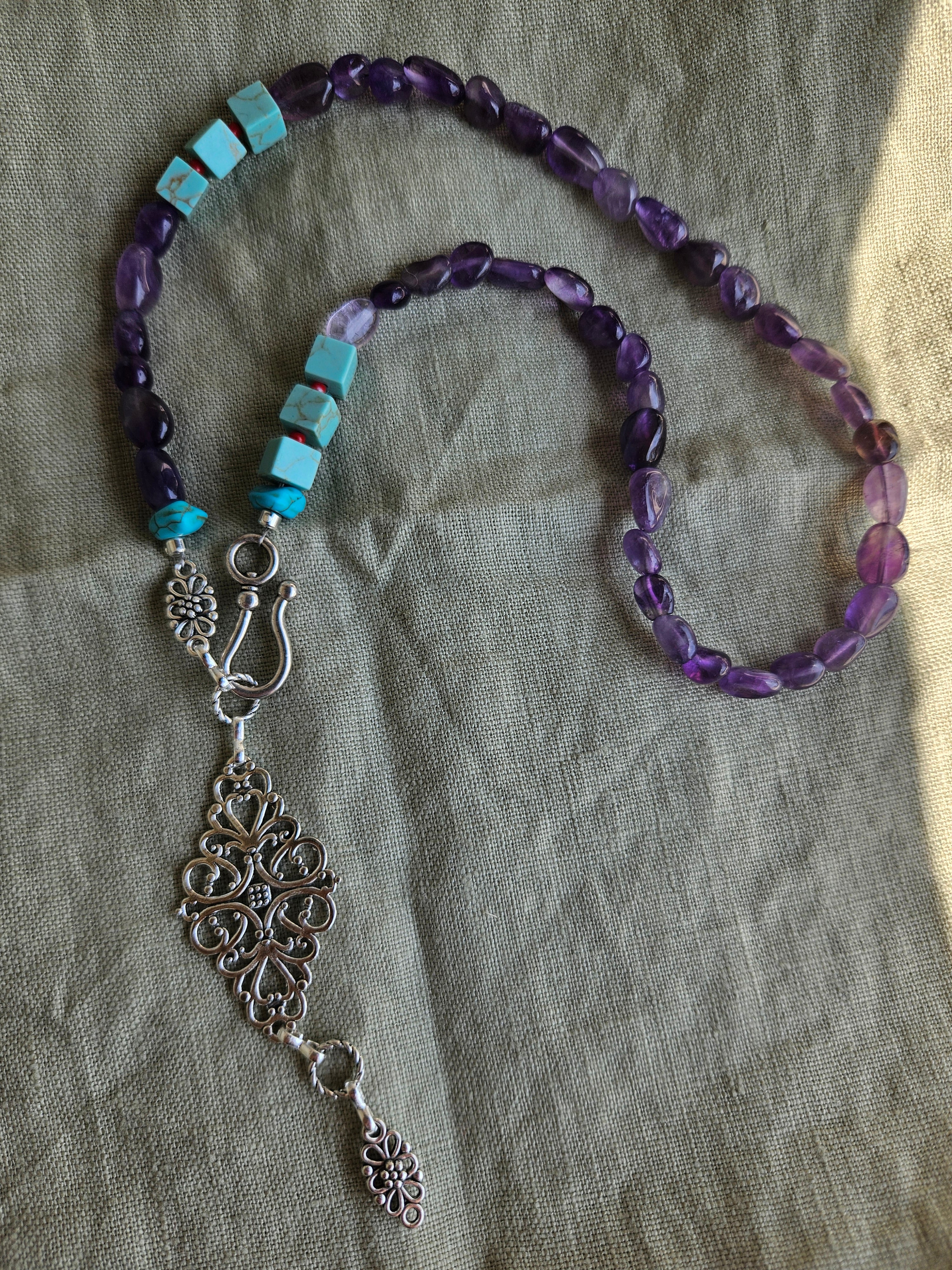 Amethyst and turquoise
