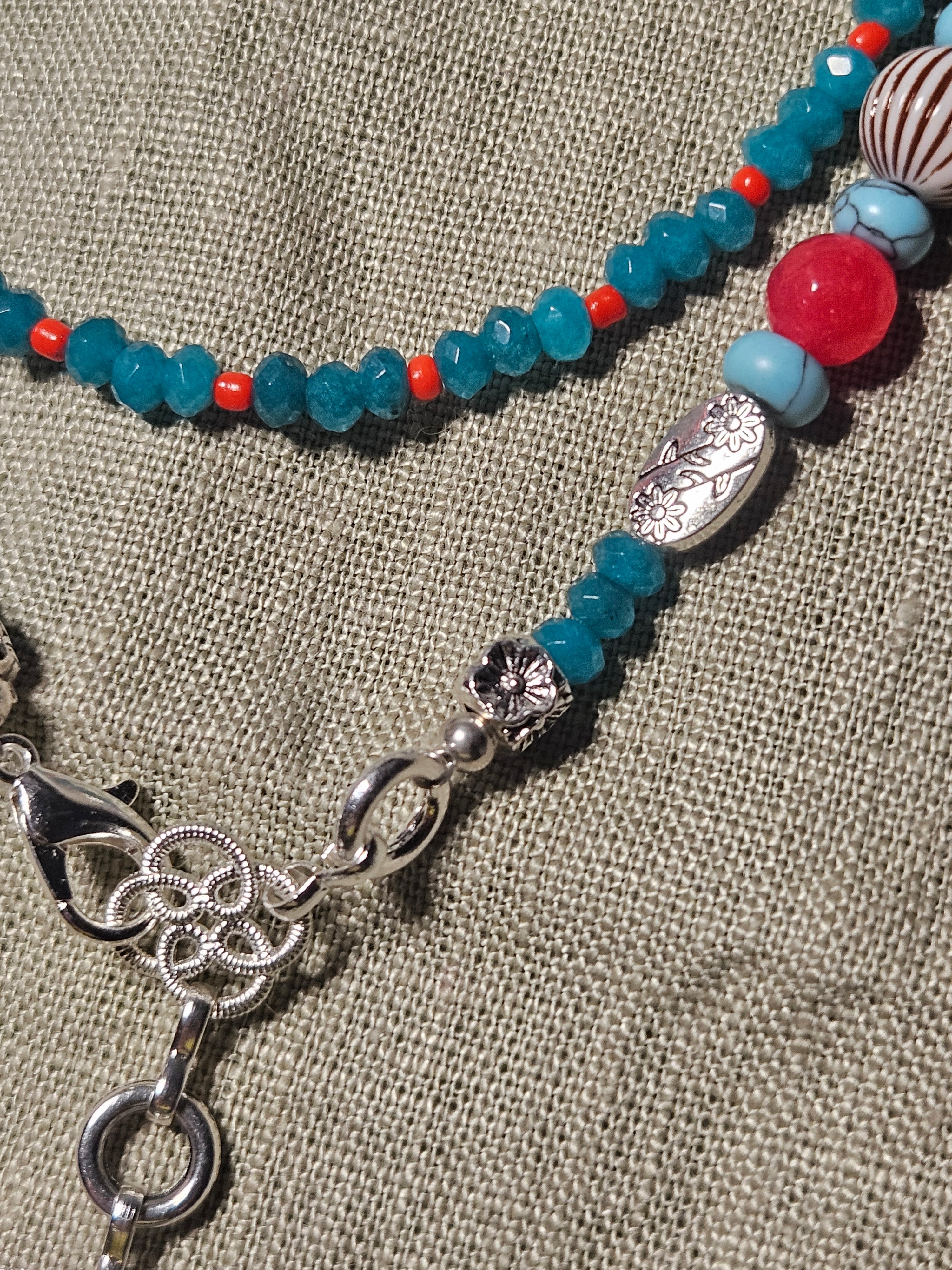 Green jade and stainless steel details