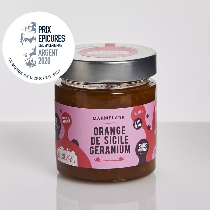 Dulceata de portocale de sicilia si geranium, 220g /Bio