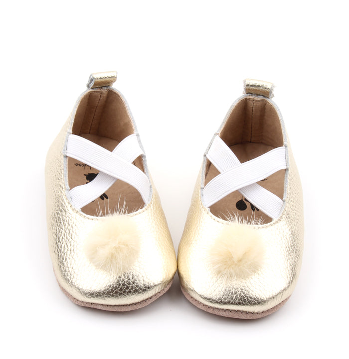 Pantofi din piele pentru copii Balerina