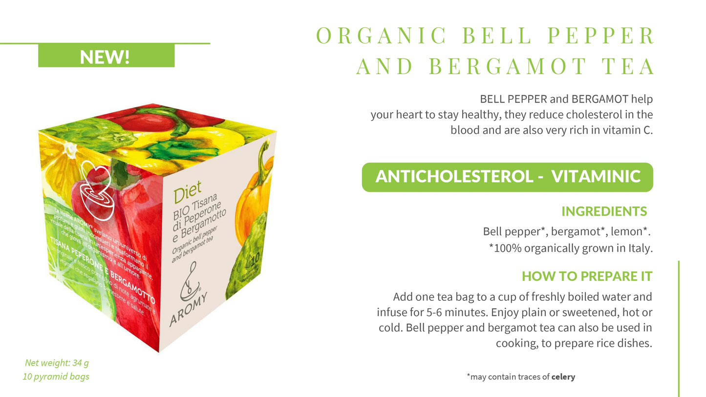 Ceai de ardei gras, bergamota si lamaie- Anticolesterol si vitaminic/ produs Bio