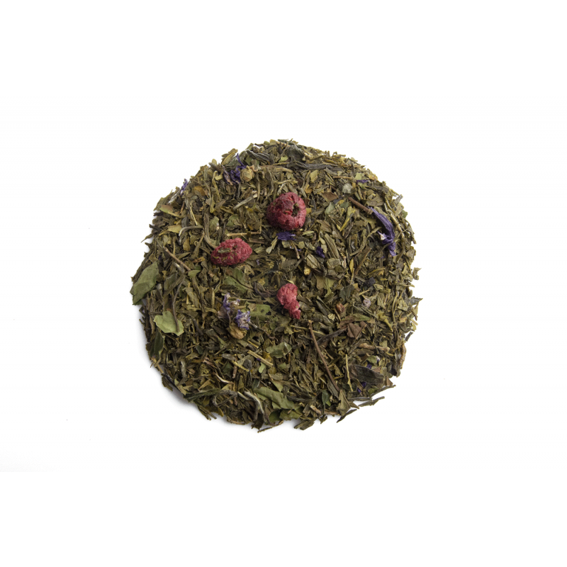Ceai verde &alb, editie gourmet cu zmeura si violete, 85g /Bio