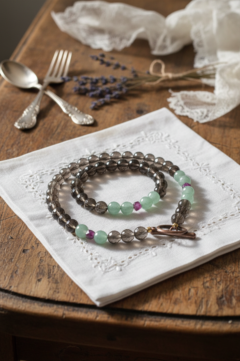 Cuart fumuriu, aventurin si jad