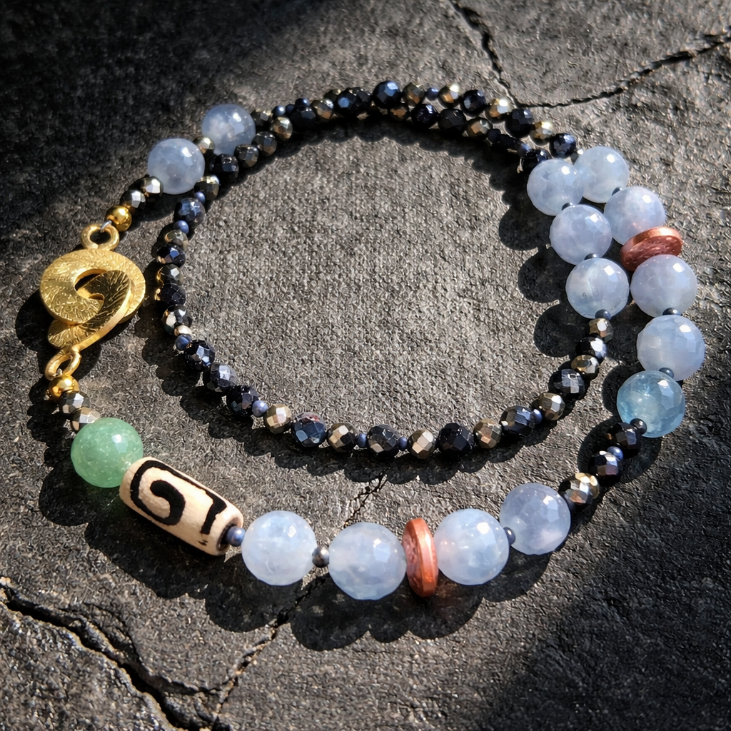 Acvamarina si mix de pietre