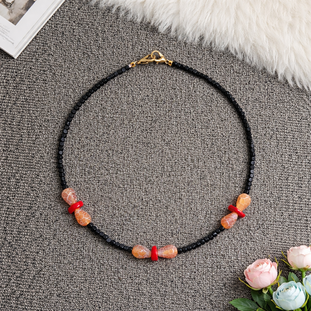 Agat cracked si hematite