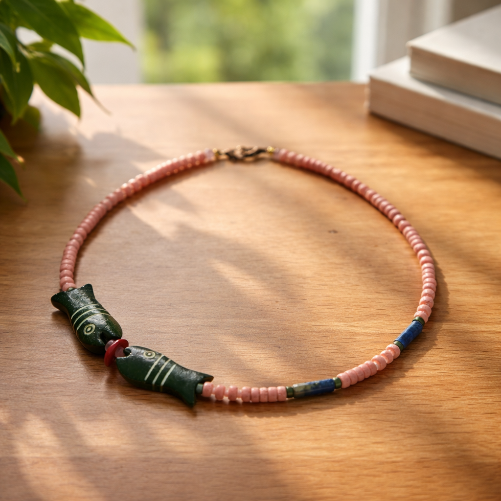 Lava stone, lapis si coral