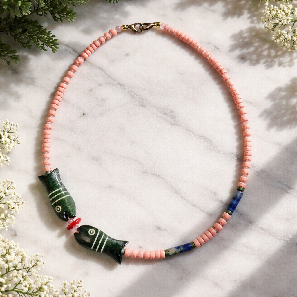 Lava stone, lapis si coral