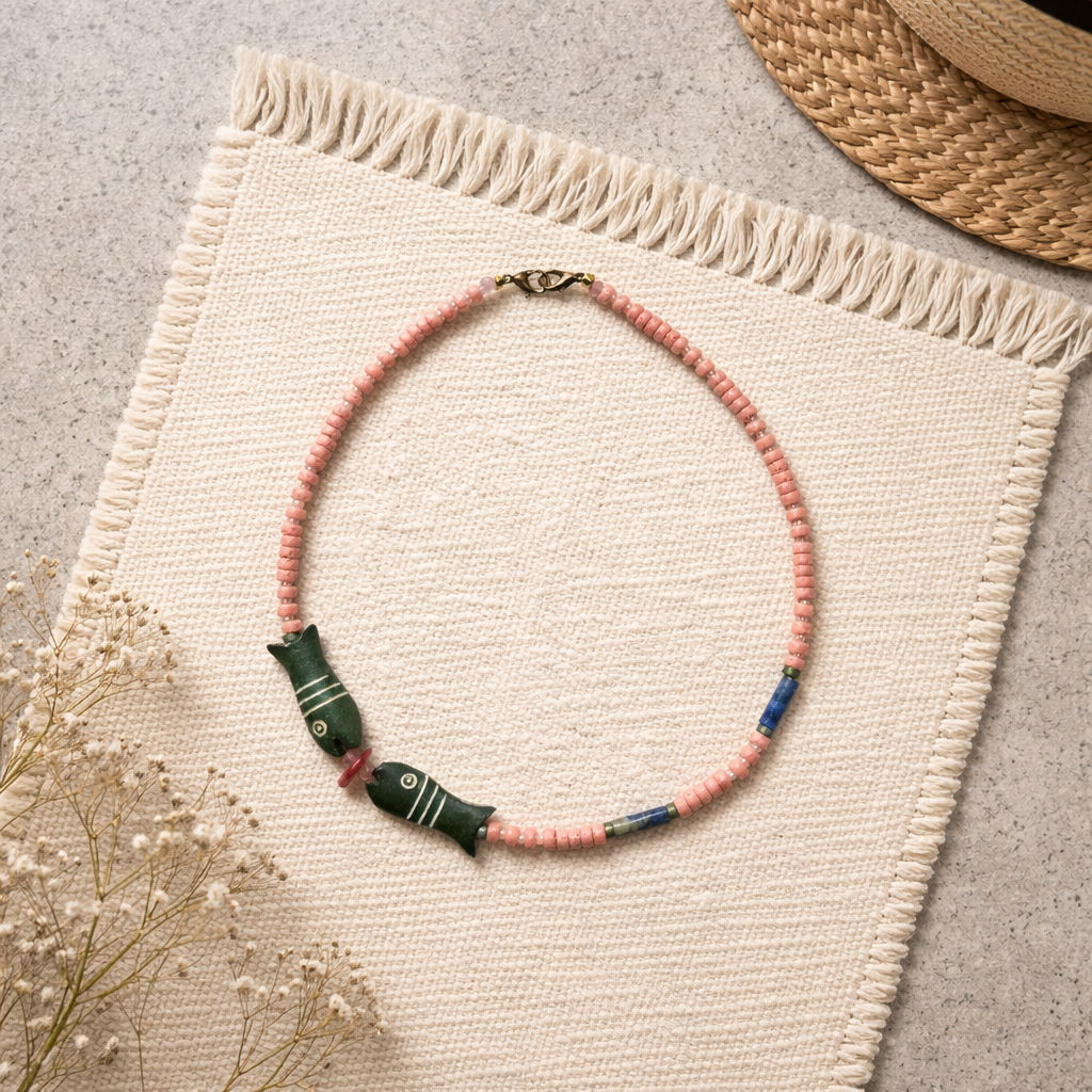 Lava stone, lapis si coral