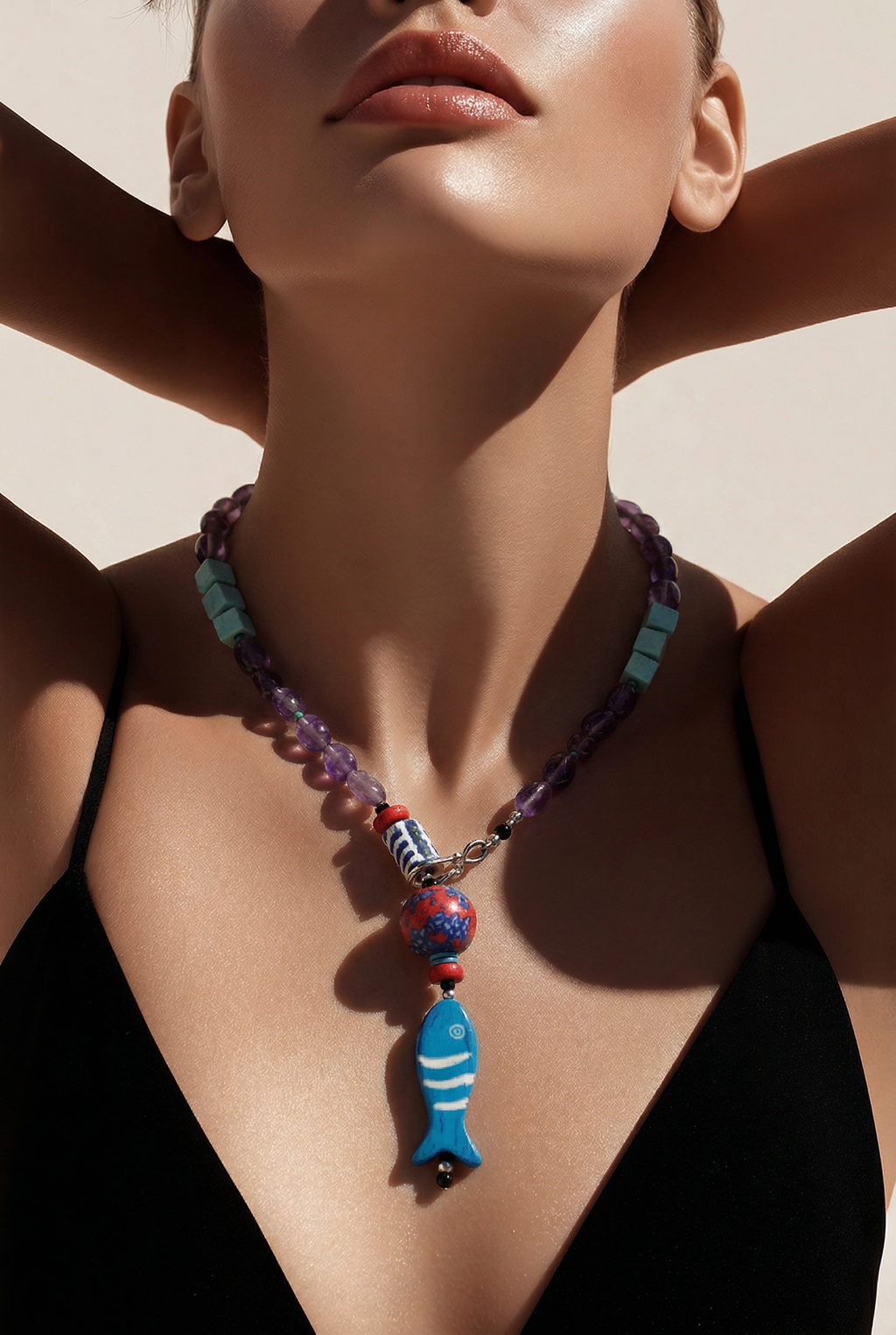 Amethyst and turquoise