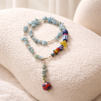 Acvamarina, coral si sticla Krobo