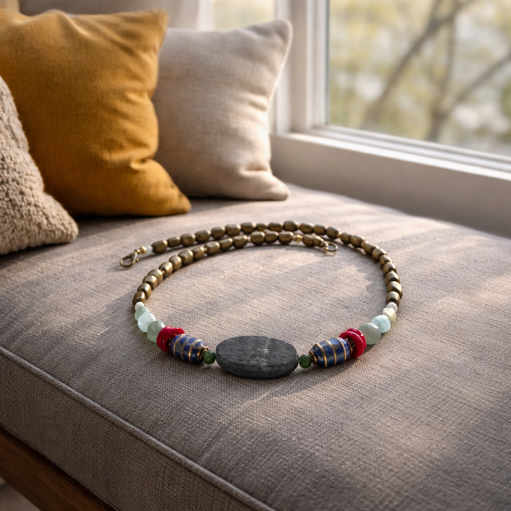 Acvamarin , hematit si coral