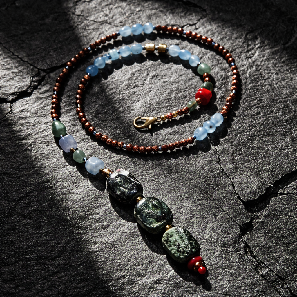 Piatra soarelui, agat, coral si rubin zoisit