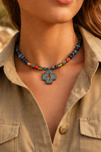 Lapis lazuli, sticla Chevron si cupru