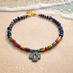 Lapis lazuli, sticla Chevron si cupru