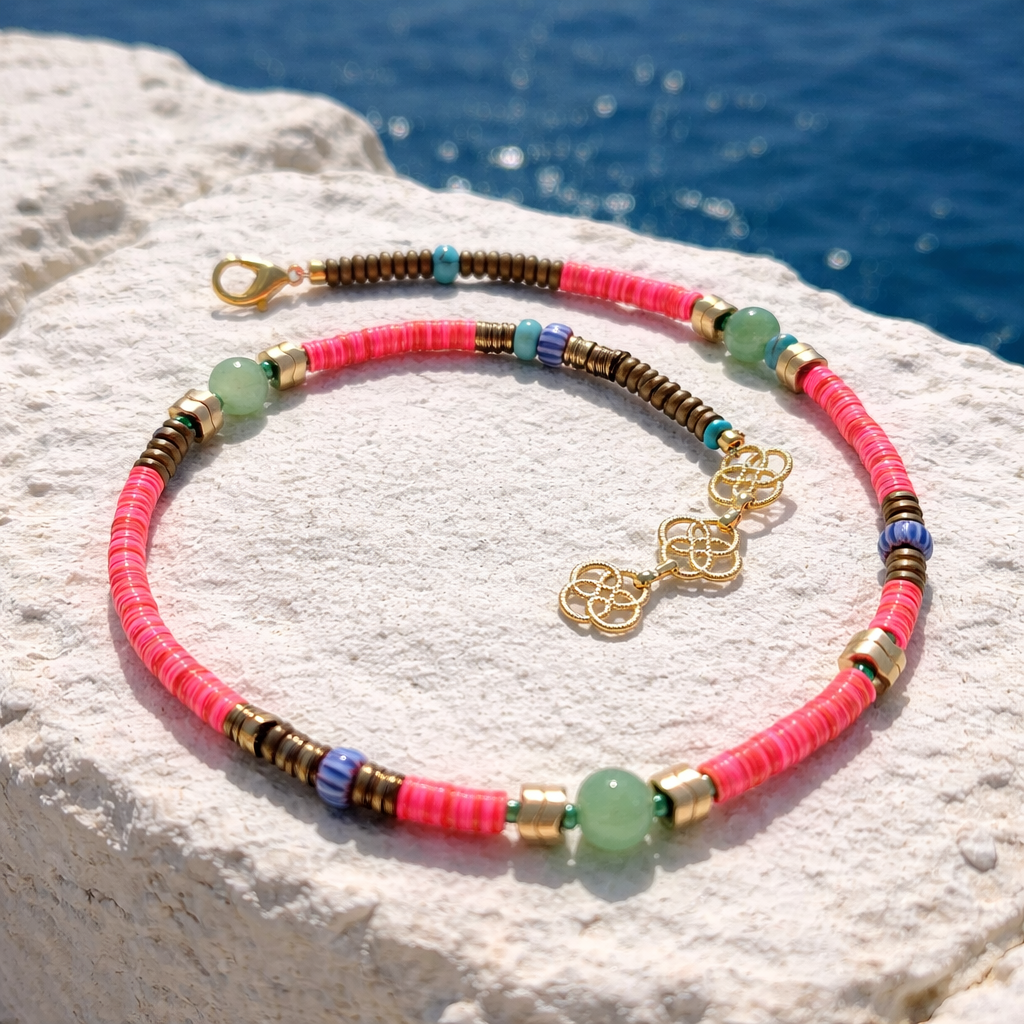 Aventurin, hematit si chipsuri colorate