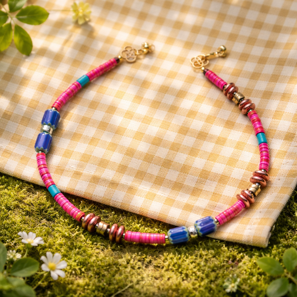 Turcoaz, hematite si sticla Chevron