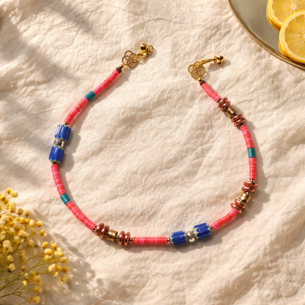 Turcoaz, hematite si sticla Chevron