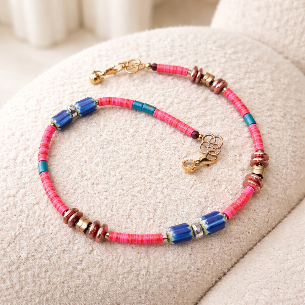 Turcoaz, hematite si sticla Chevron