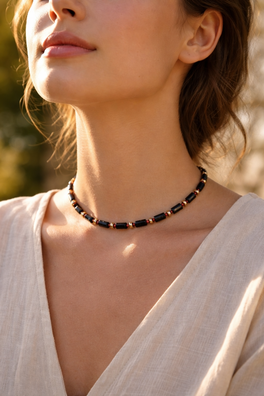 Sunstone and stainless steel 