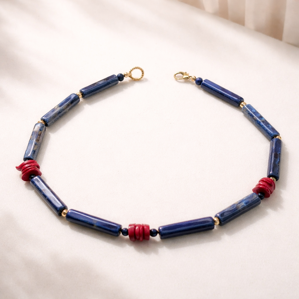 Lapis lazuli si coral