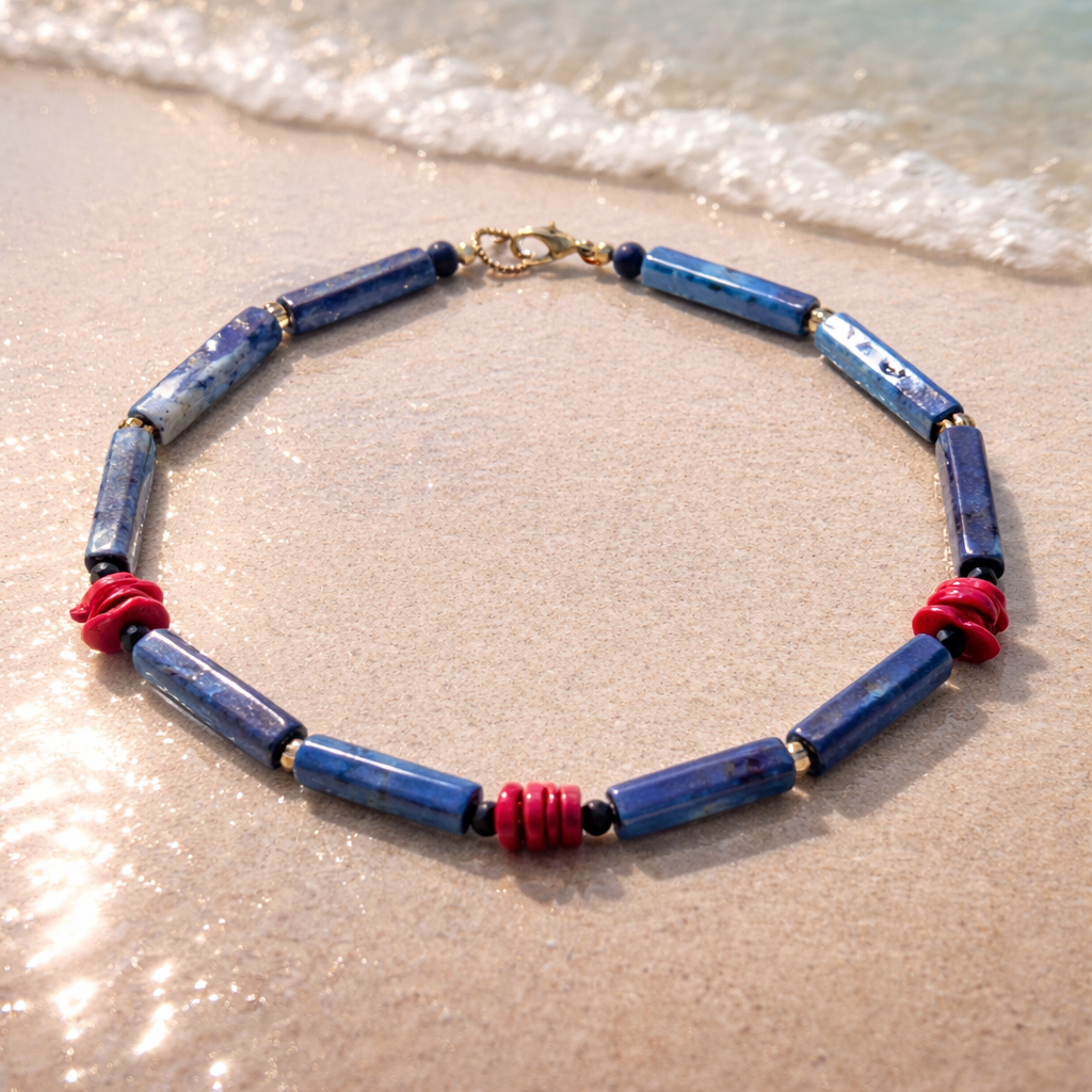 Lapis lazuli si coral