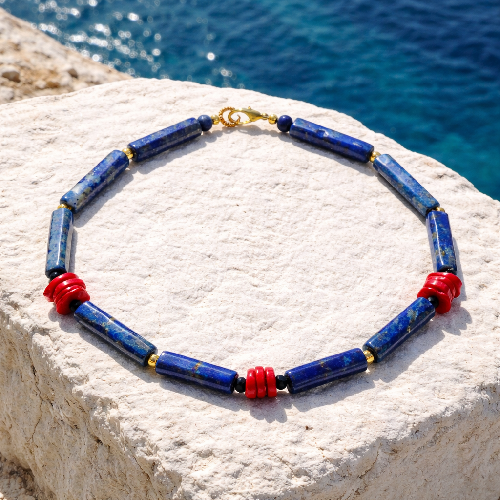 Lapis lazuli si coral