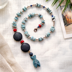 Larimar, lavastone, coral si cupru