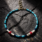 Turcoaz natural, coral, margele Miyuki, safir si os