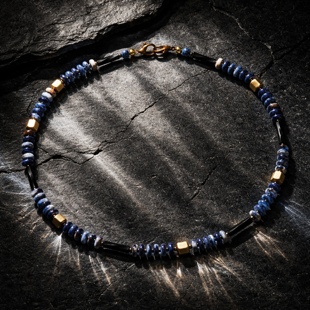 Sodalit margele Myiuki si hematite