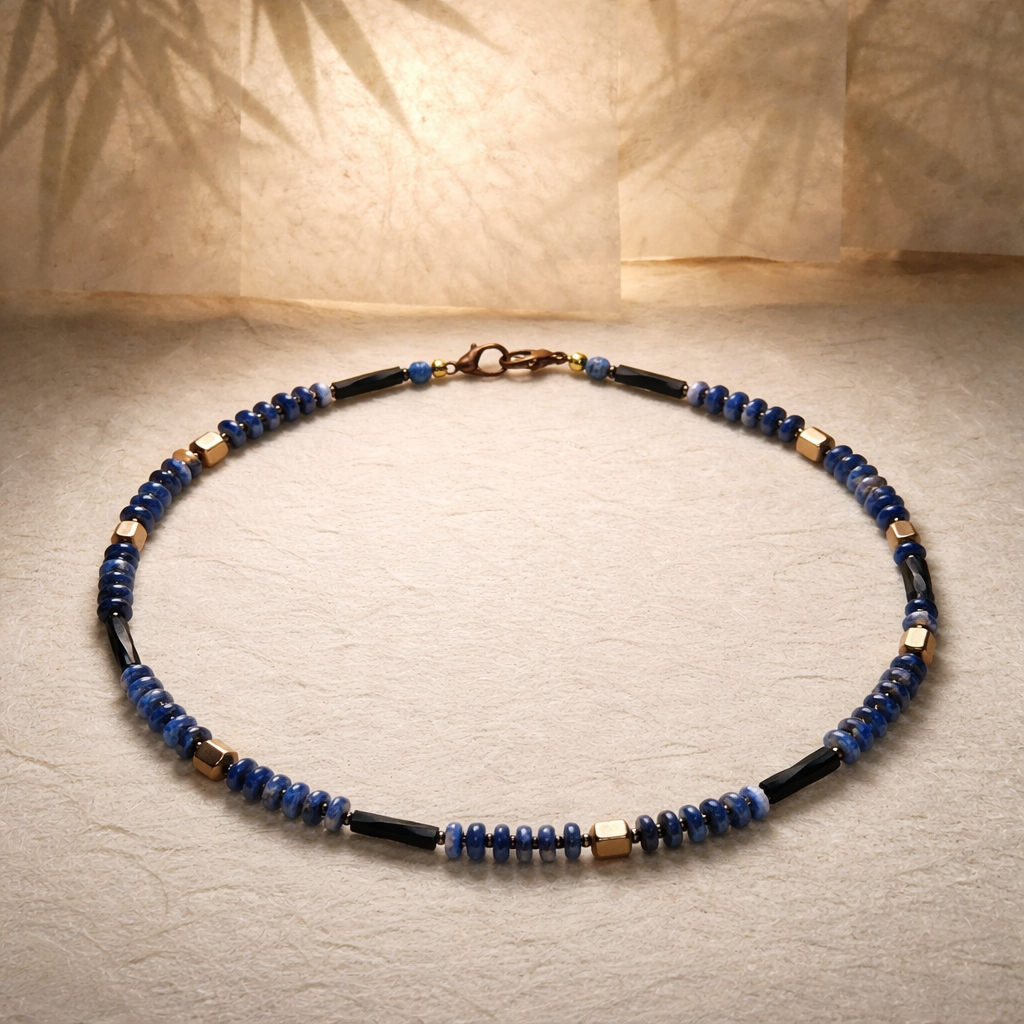 Sodalit margele Myiuki si hematite