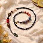 Lapis lazuli necklace with hematite details