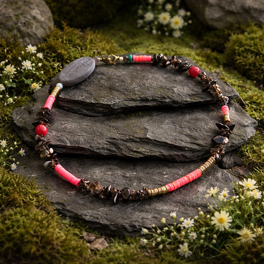 Quart fumuriu, margele Myiuki si os