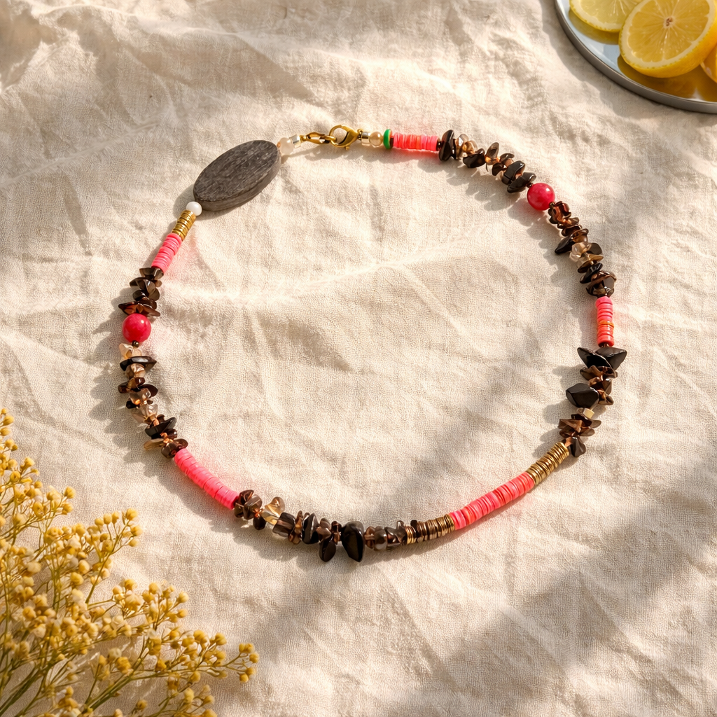 Quart fumuriu, margele Myiuki si os