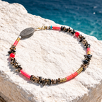 Quart fumuriu, margele Myiuki si os