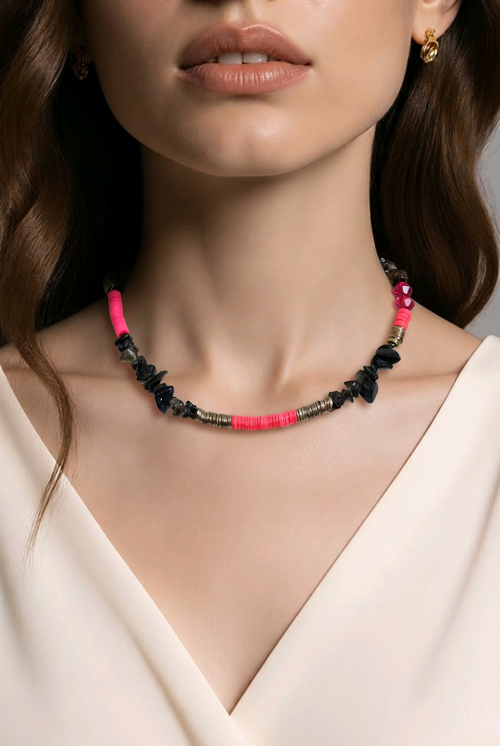 Quart fumuriu, margele Myiuki si os