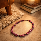 Coral and stainless steel details