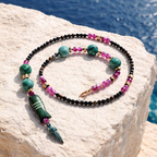 Jad, hematite,  malachite, os si sticla Myiuki