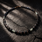 Amazonit,  lava stone, safir si margele Myiuki