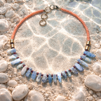 Coral, larimar, hematite si margele Myiuki