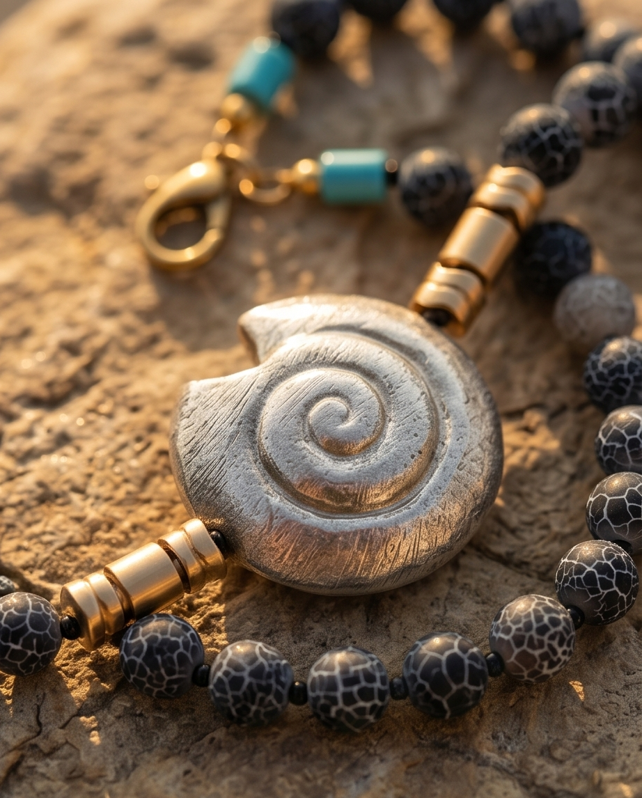 Agate frosted, margele Myiuki, hematite si zamak