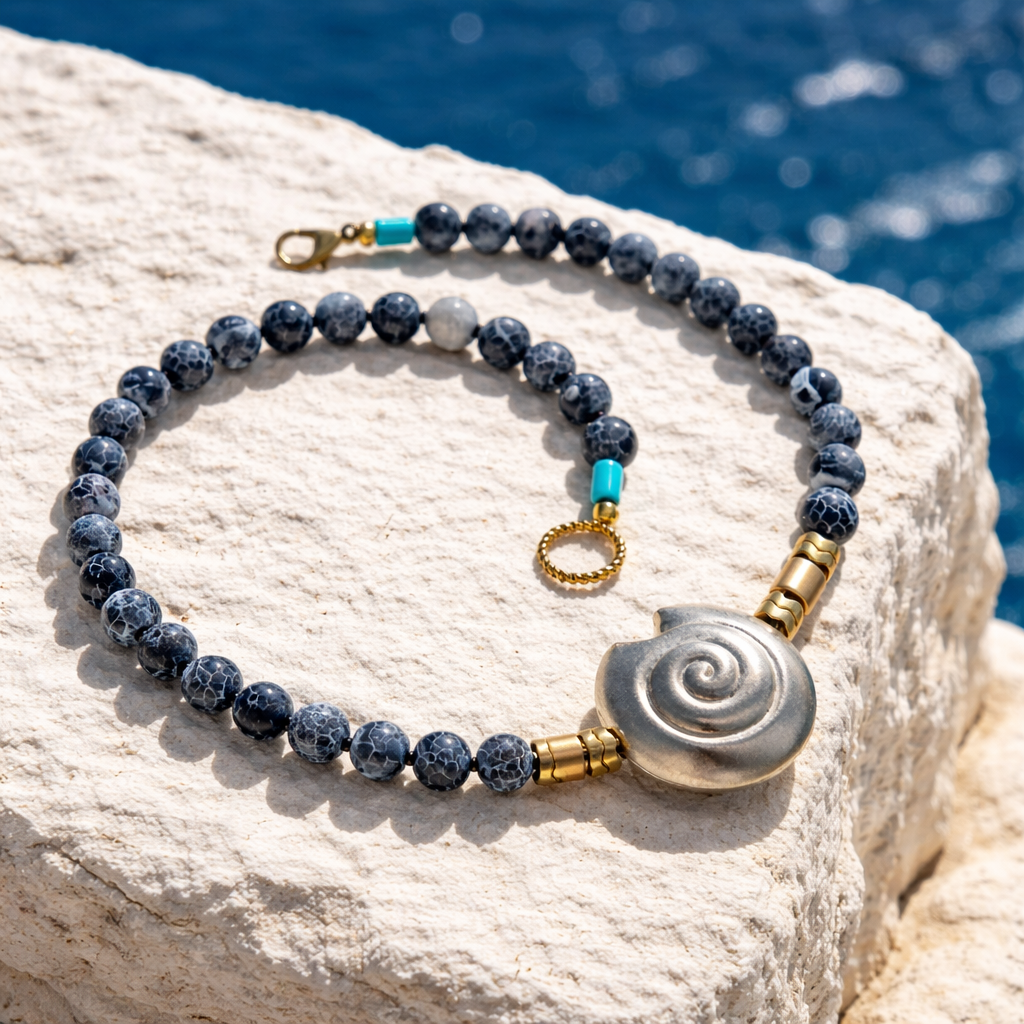Agate frosted, margele Myiuki, hematite si zamak