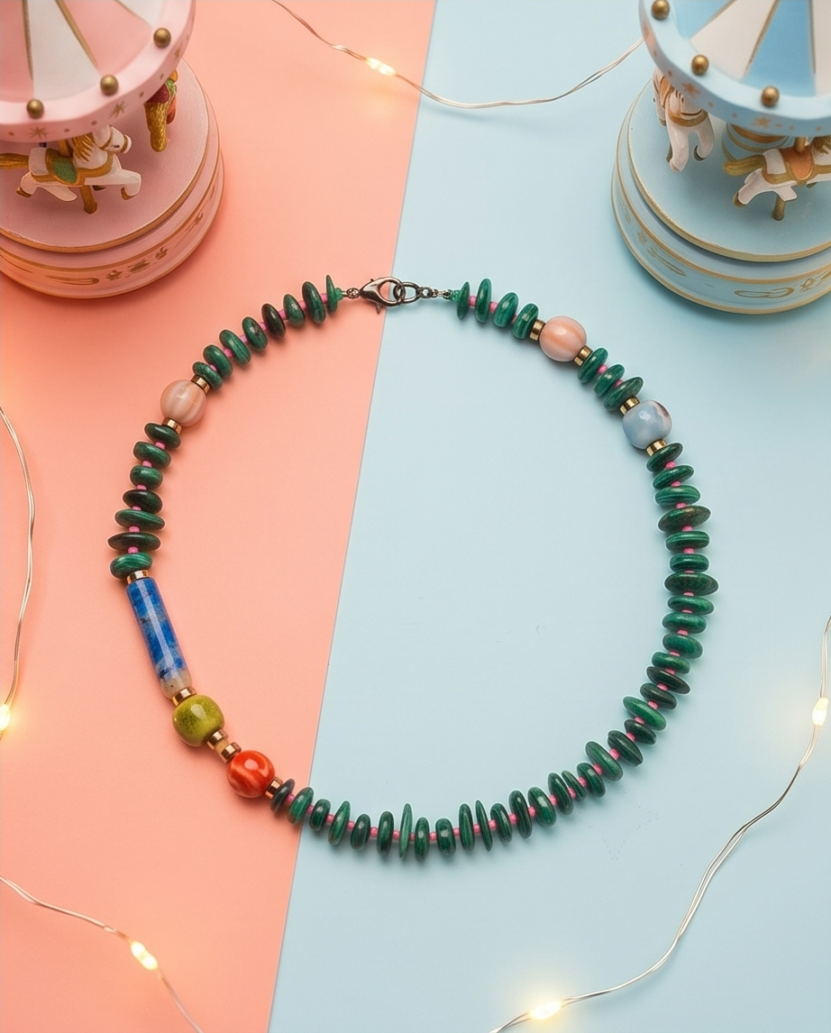 Malachite si portelan