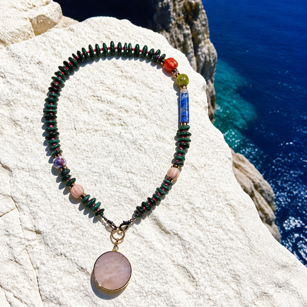 Malachite si portelan