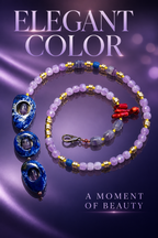 Ametist lavanda, hematite, lapis si coral