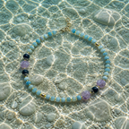 Amazonit, ametist lavanda, hematite si margele Myiuki