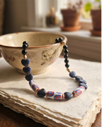 Lapis lazuli, hematite, onix margele Miyuki si sticla Krobo