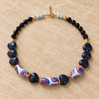 Lapis lazuli, hematite, onix margele Miyuki si sticla Krobo