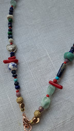 Mix of semi-precious stones and stainless steel marine details