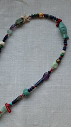 Mix of semi-precious stones and stainless steel marine details